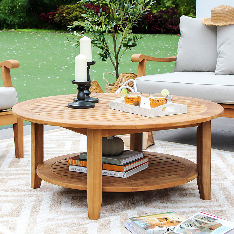 Small outdoor deals coffee table round